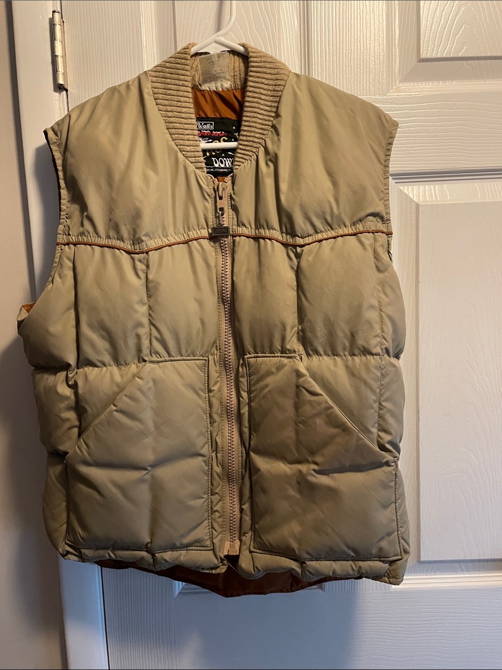 Men's Walls Quilted Tan Down Vest